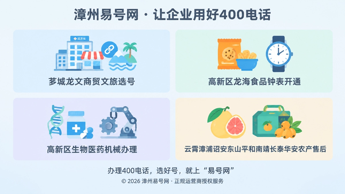 漳州易号网400电话办理流程